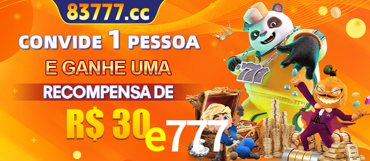 Banner institucional da e777 sobre parceria de marcas e criação de uma marca de excelência, apresentando os mascotes de jogos populares como o Fortune Tiger.